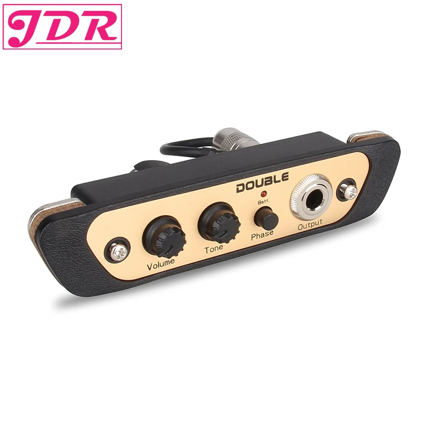 JDR Cajon Pickup Accessories for Cajon Drum Sound Acoustic Box Transducer Amplifier Transducer with Tone Volume Controller