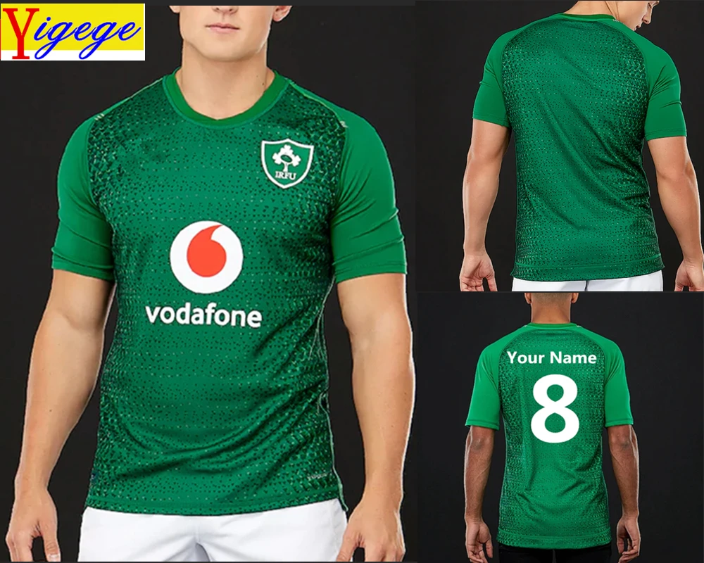 

Yigege Custom names and numbers Ireland IRFU jersey 2019 home shirt Irish rugby Jerseys League rugby shirt s-3xl AAA