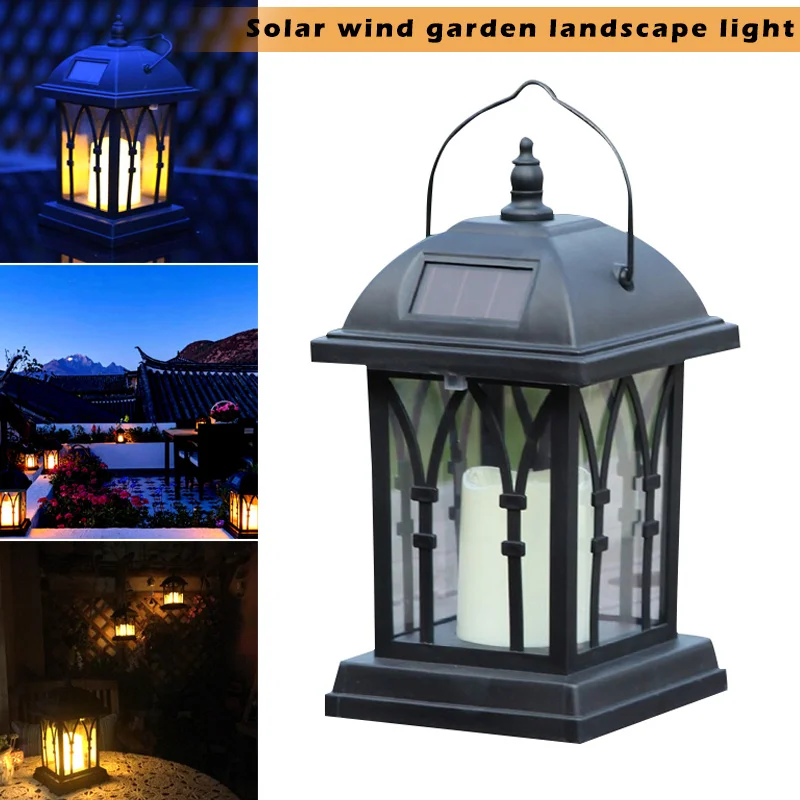 

Solar Power Waterproof LED Candle Light Outdoor Garden Lawn Hanging Lantern Lamp WWO66