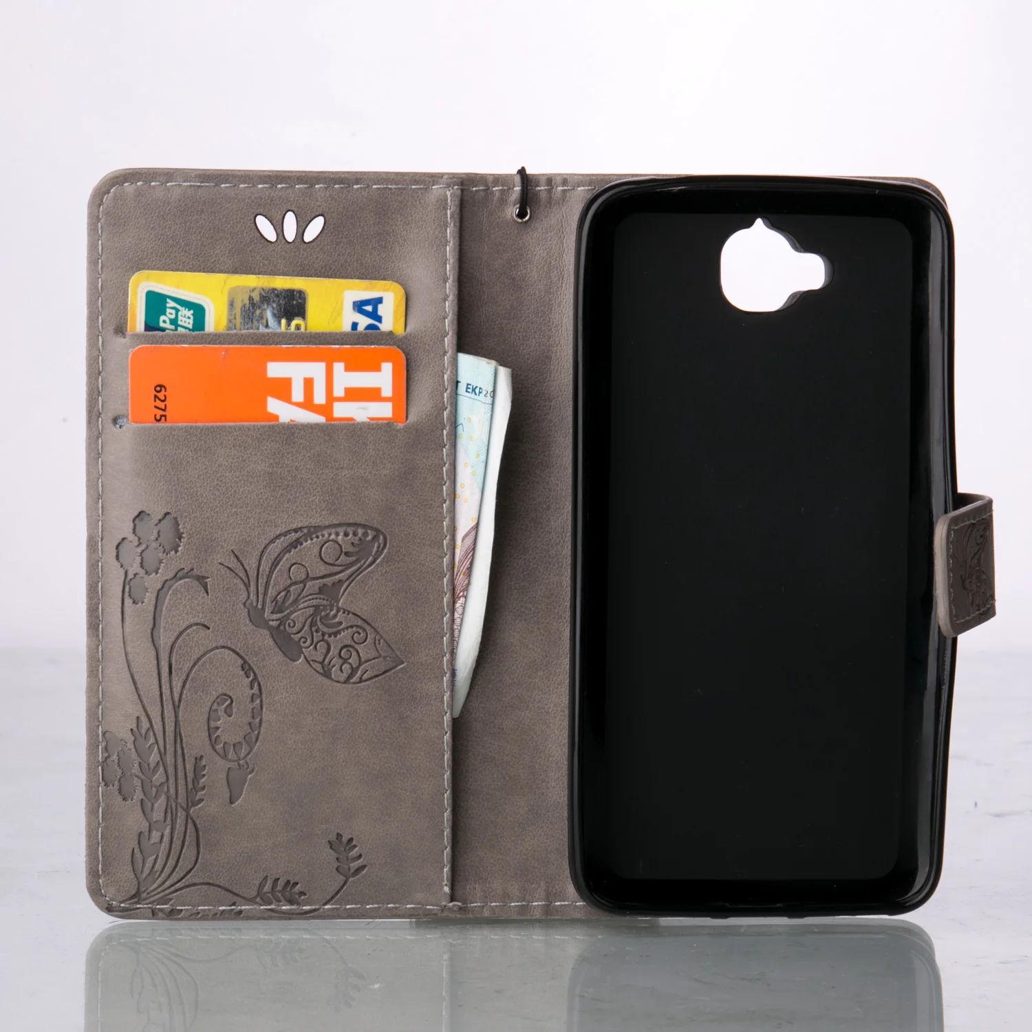 Кожаный бумажник с бабочкой, откидная крышка для huawei Y 6 Y6 Pro Y6Pro TIT-L01, TIT-U02 чехол для huawei Honor 4C Pro TIT U02 L01, чехол s