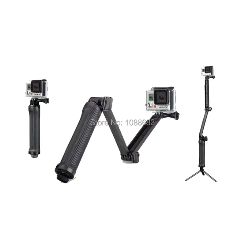 GoPro Monopod Collapsible 3 Way Monopod Mount Camera Grip Extension Arm Tripod Stand for Gopro Hero 4 2 3 3+ 2 1 SJ4000 (7)