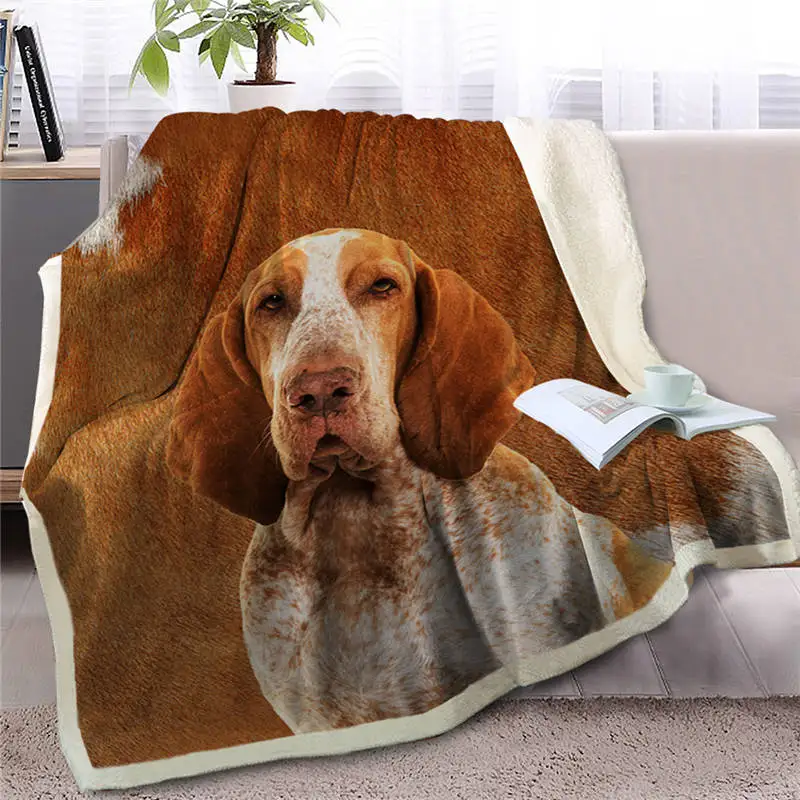 Blesslive Beagle Sherpa одеяло для кровати, коричневое покрывало с принтом собаки для взрослых, 3D животное, мягкие плюшевые покрывала 150x200 см - Цвет: Dog1