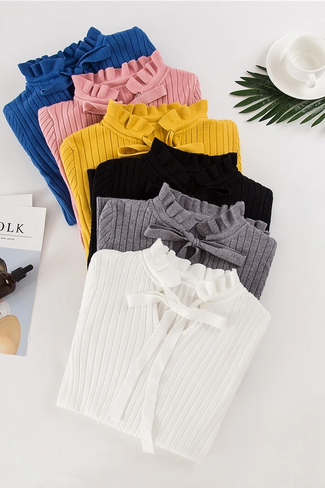 2019 new fashion Slim Knitted Sweater Female Long Sleeve Autumn Sweater Womens Pullovers Sweaters Winter Sweater Women