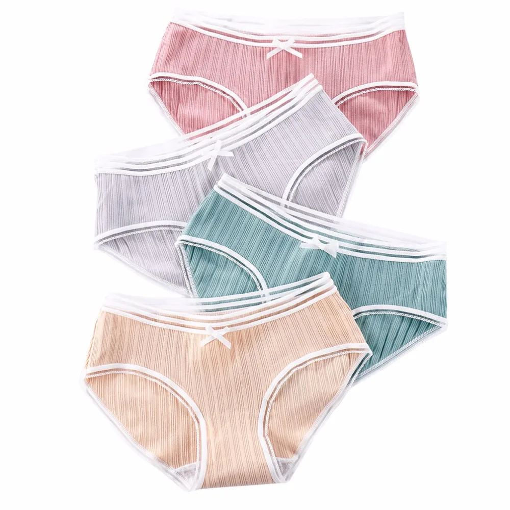 

2019 Spring And Summer New Products Panties Women Briefs Seamless Student Girl Underwear Cotton Lace Cute Lingerie Mid Waist Bow