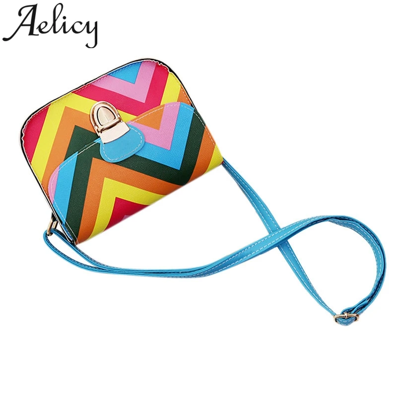 Aelicy, модная Радужная сумка на плечо, женская сумка-тоут, сумка-мессенджер, сумка для телефона, высокое качество, маленькая сумка-посылка, маленькая квадратная сумка