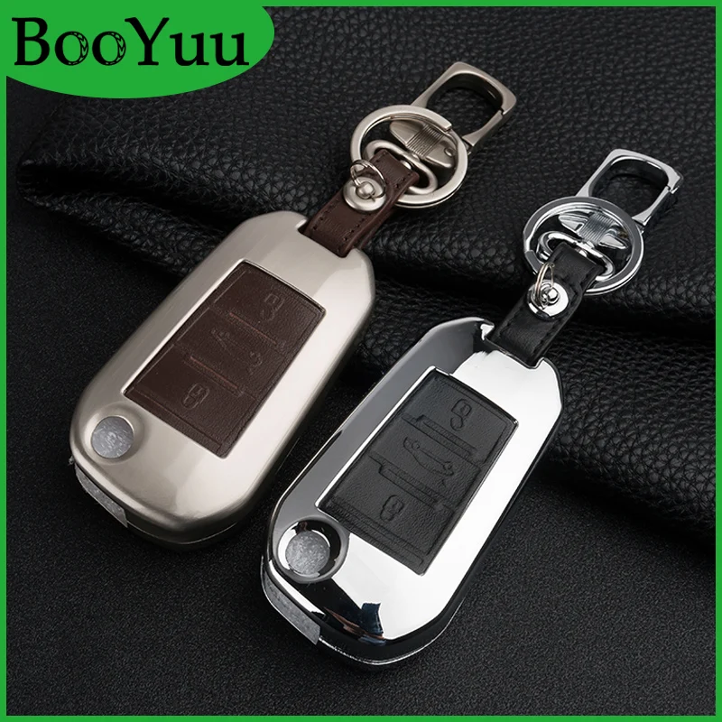 BooYuu цинковый сплав + воловья кожа для складного ключа Автомобильный ключ