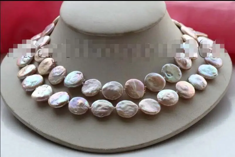

FREE SHIPPING HOT sell new Style >>>>17.5" Genuine Natural 12mm White Round Pearl Necklace zircon #f2292!