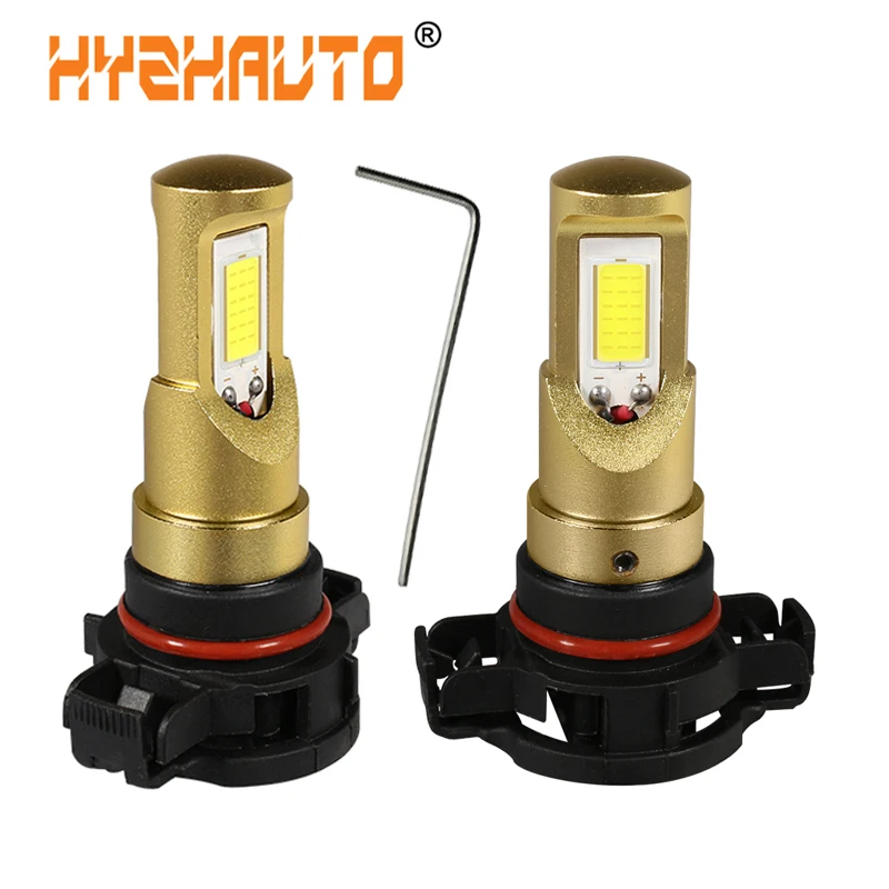 HYZHAUTO 2 шт. H16 5205 PS X 24 W светодиодный лампы супер яркие противотуманные фары дневные фары лампы белого цвета высокого Мощность cob-светодиоды