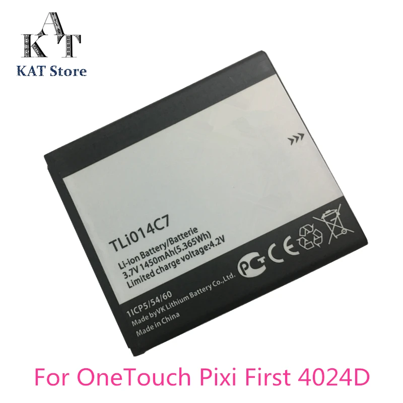 

TLi014C7 1450mAh Phone Battery For Alcatel OneTouch Pixi First 4024D 4.0" Battery Replacement High Quality AAA