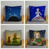 White Super Soft Short Plush Cushion Cover The Little Prince Print Pillows Covers 45*45cm Car Sofa Home Decor Throw Pillow Case ► Photo 2/6