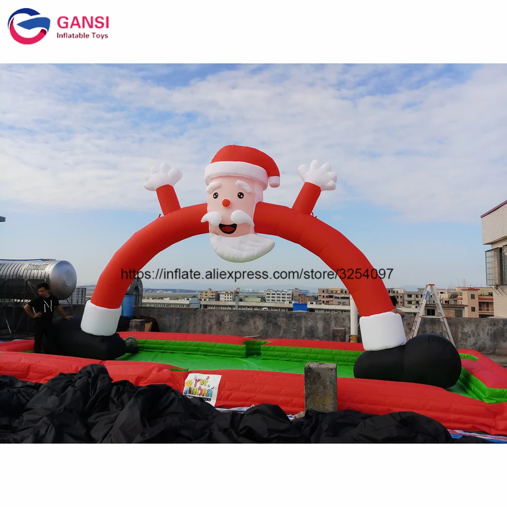 6m height santa claus inflatable arch christmas decoration air archway