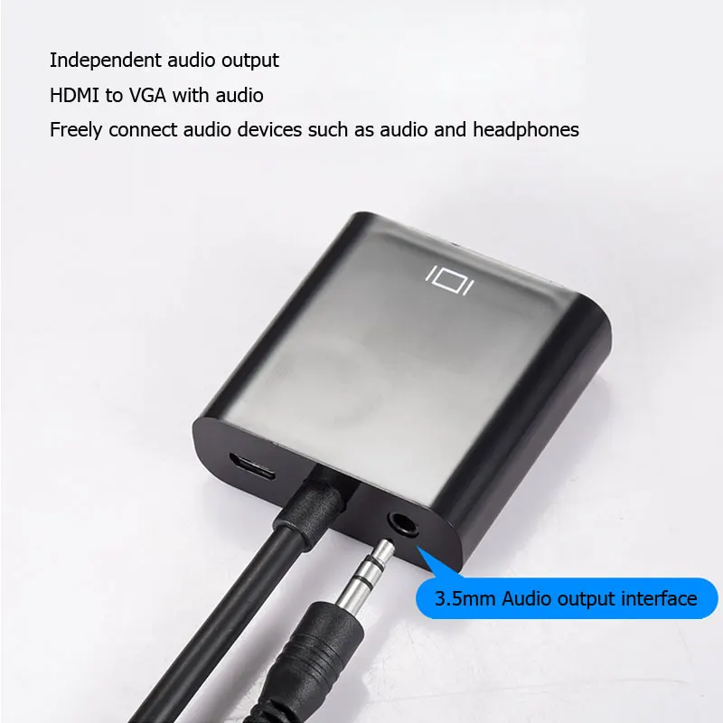 Высококачественный адаптер hdmi vga штекер в конвертер с разъемом кабель 1080 P