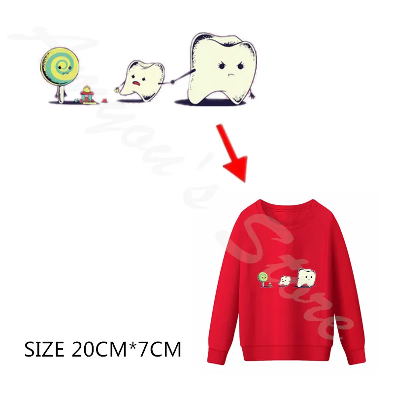 Модные индивидуальные нашивки в виде конфет с зубами для детской одежды