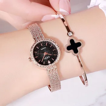 Super Luxury Gold Women Watches Ladies Small Dial Watch Women Bracelt Dress Quartz Wristwatches relogio feminino zegarek damski olevs women watches watch men fashion luxury rhinestone dress couple watch quartz watchreloj mujer saat relogio zegarek damski