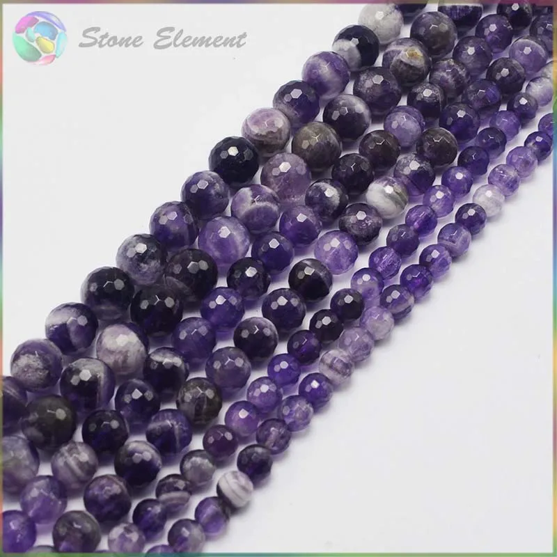 

Bright Quality Natural Fancy Amethyst Loose Faceted Round Beads 6mm,8mm,10mm