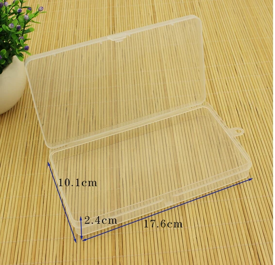 

New PP rectangular transparent box plastic box jewelry parts element small box 17.6x10.1x2.4cm