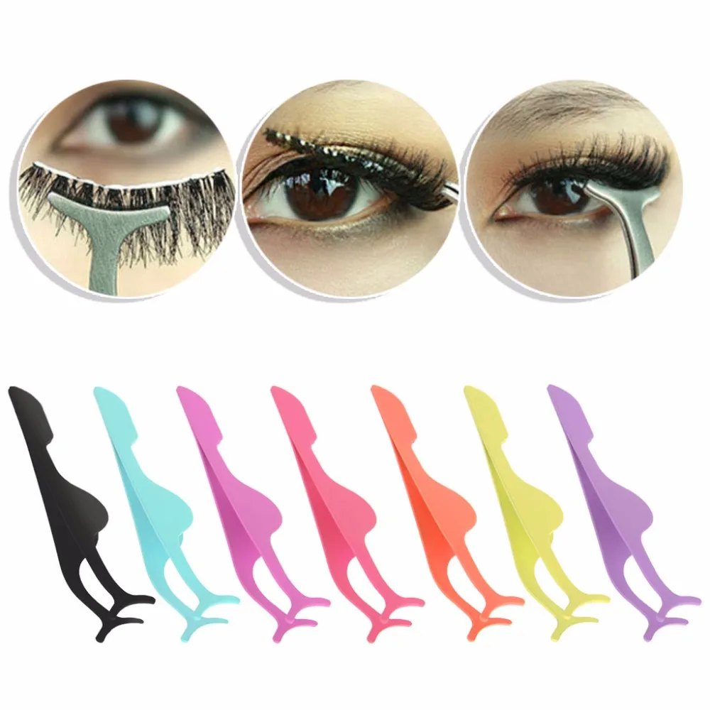 

1PC Steel False Eyelash Makeup Tweezer Fake Eye Lash Applicator Clip Makeup Tool