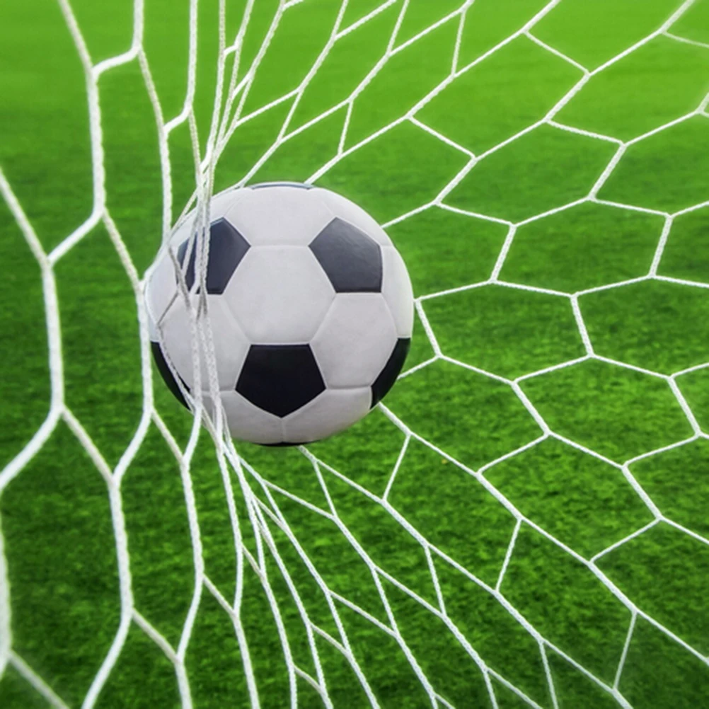 1 Pc Full Size Soccer Football Goal Post Net For Outdoor Sports Training Match Polypropylene Material Overlock-Edge Flexible