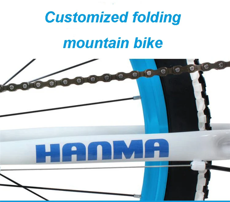 Flash Deal Freeshipping Folding mountain bike 24 inch 26 inch double disc brakes double shock 21 speed students adult men and women cycling 5