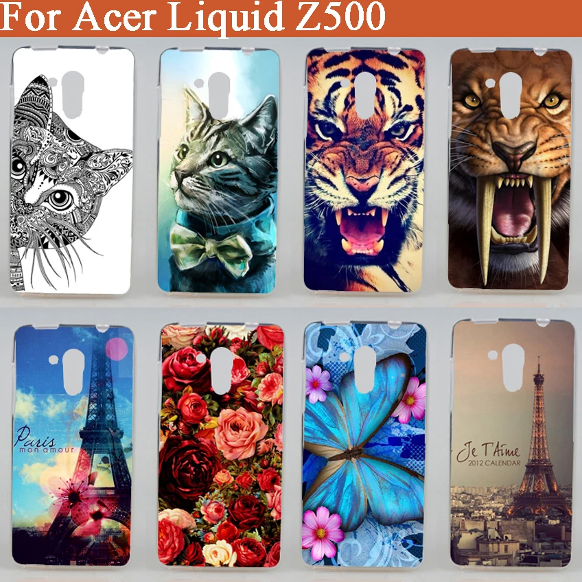 Модный мягкий чехол из ТПУ с 14 рисунками для Acer Liquid Z500/чехол сделай сам цветными