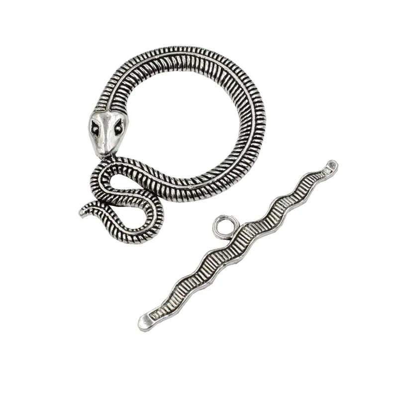 

5 sets/lot Antique Silver Fold Over snake Lobster Clasp For Necklace Bracelet Chain DIY Jewelry Accessory 50mm,51mm K01247