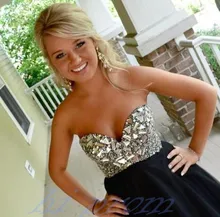 2015 Brilliant A Line Sweetheart Rinestone Chiffon Homecoming font b Dresses b font zipper font b
