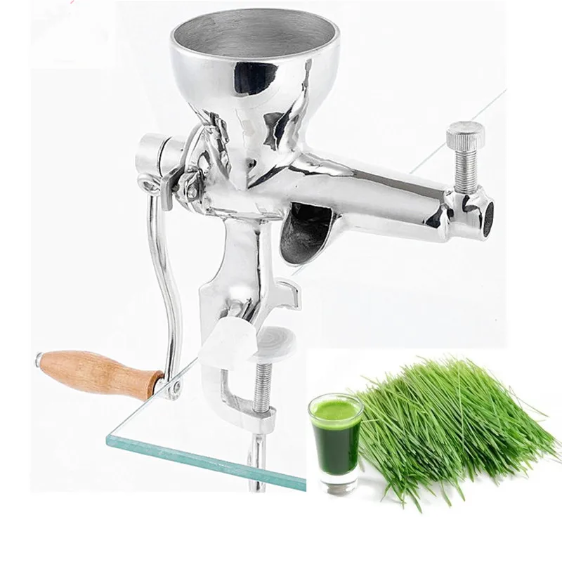 Hand stainless steel wheatgrass juicer manual auger slow squeezer fruit wheat grass vegetable orange juice press extractor Hand stainless steel wheatgrass juicer manual auger slow squeezer fruit wheat grass vegetable orange juice press extractor