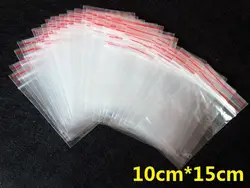 100 шт./лот 10x15 см Jewelry Ziplock Почтовый Сжатые Блокировка Reclosable Пластик Поли Очистить Сумки