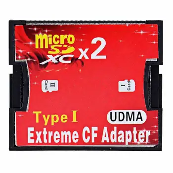 

Dual Slot TF or MicroSD Micro SD to Type I Compact Flash Card CF Reader Adapter for Nikon Cannon Camera