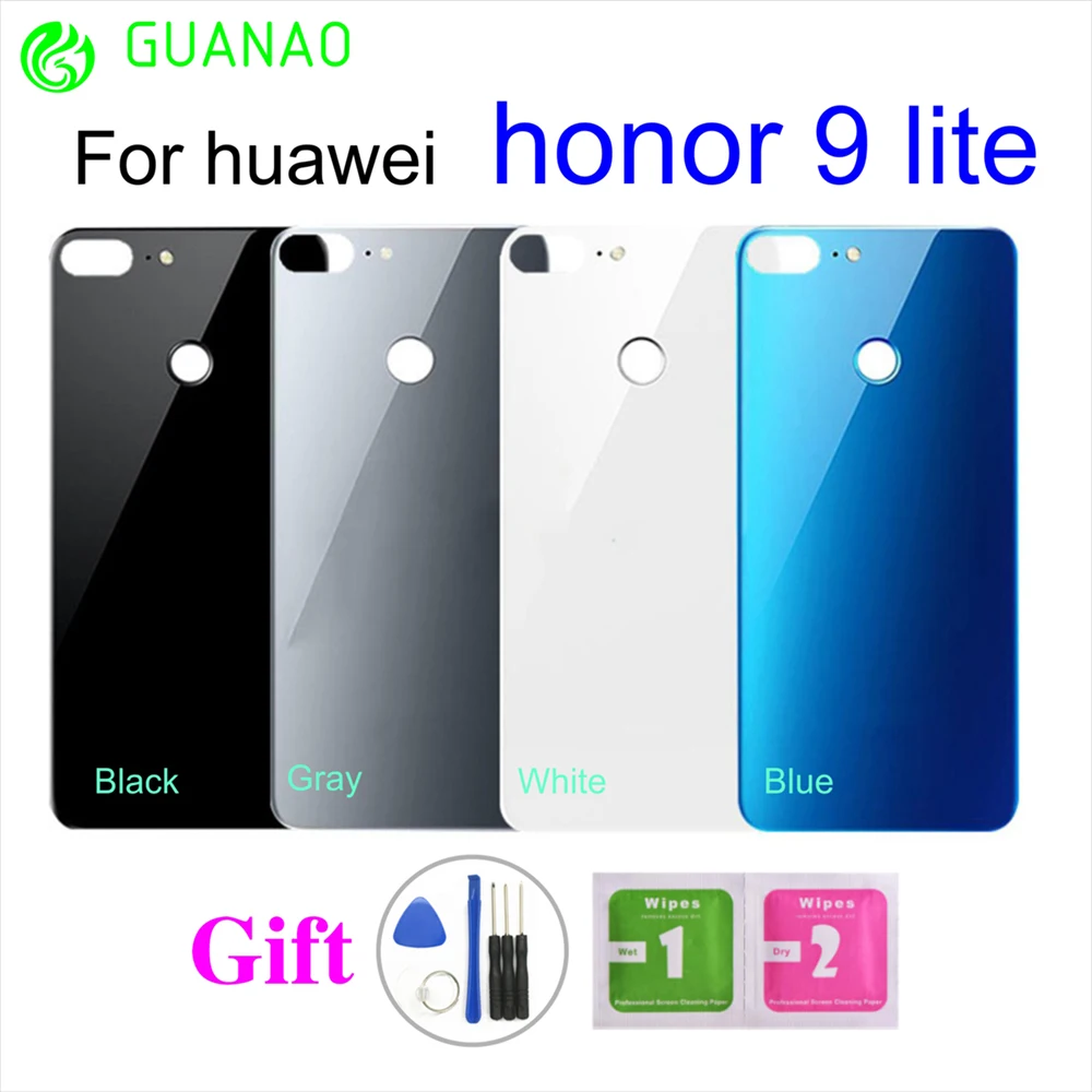 Для Huawei Honor 9 Lite замена крышки батареи для Huawei Honor 9 Задняя стеклянная крышка батареи Задняя Дверь Корпус панель