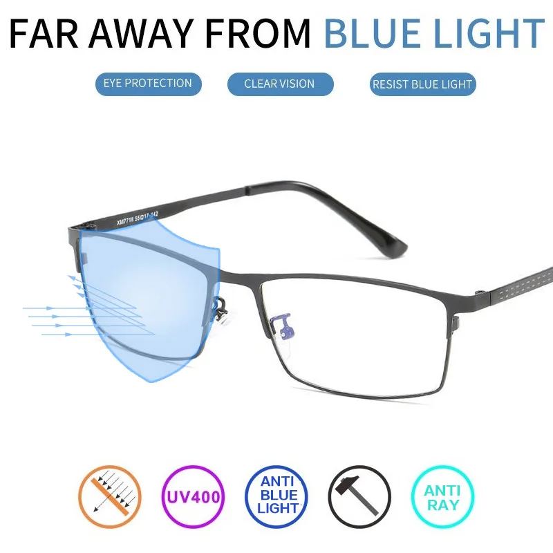 Vazrobe Computer Glasses Men Women Tinted Film Anti Blue Light Radiation Eyeglasses for Gaming