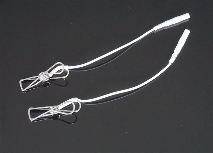 Electric Shock Vaginal Nipple Clamps Kits Host Cable Electro Shock BDSM Bondage Fetish Erotic Toys