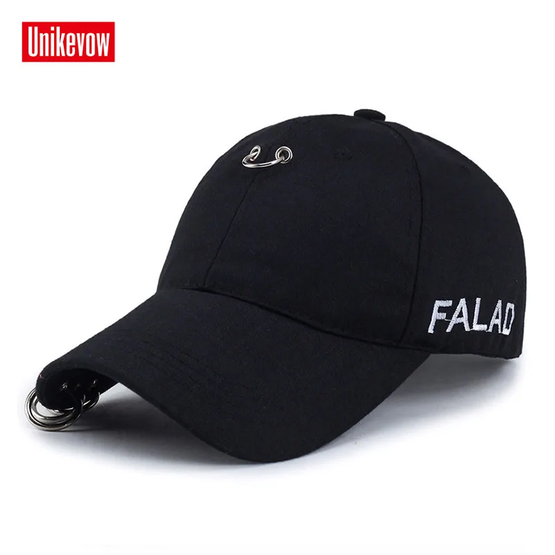 

1Piece Baseball Cap with Iron ring Sports leisure hats for men and women 100% cotton hip hop cap fashion snapback cap