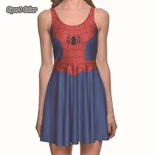 Европа Человек-паук Сексуальное Женское теннисное Спортивное плиссированное платье Vogue тонкое эластичное синее платье без рукавов приталенное платье для вечерние Спортивное платье