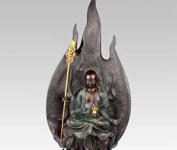 

China Ksitigarbha Bodhisattva Sit Mountain Bronze Statue