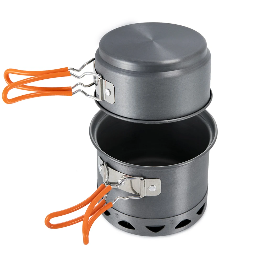 Heat Collecting Exchanger Pot Camping Stove Cook Set Picnic Cooking Pot