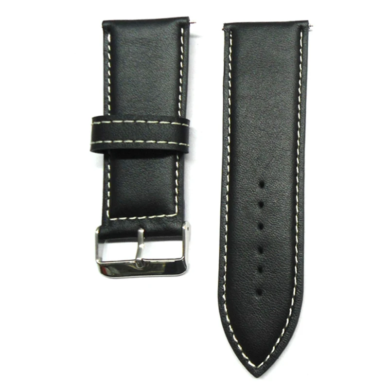 Gør alt med min kraft hvad som helst Gør det tungt Watch Strap 30mm Watch band Black Large Size Vintage Style Calf Genuine  Leather Watch Strap Watches Accessories For Wrist Watch|watch accessories| watch band blackgenuine leather watch strap - AliExpress