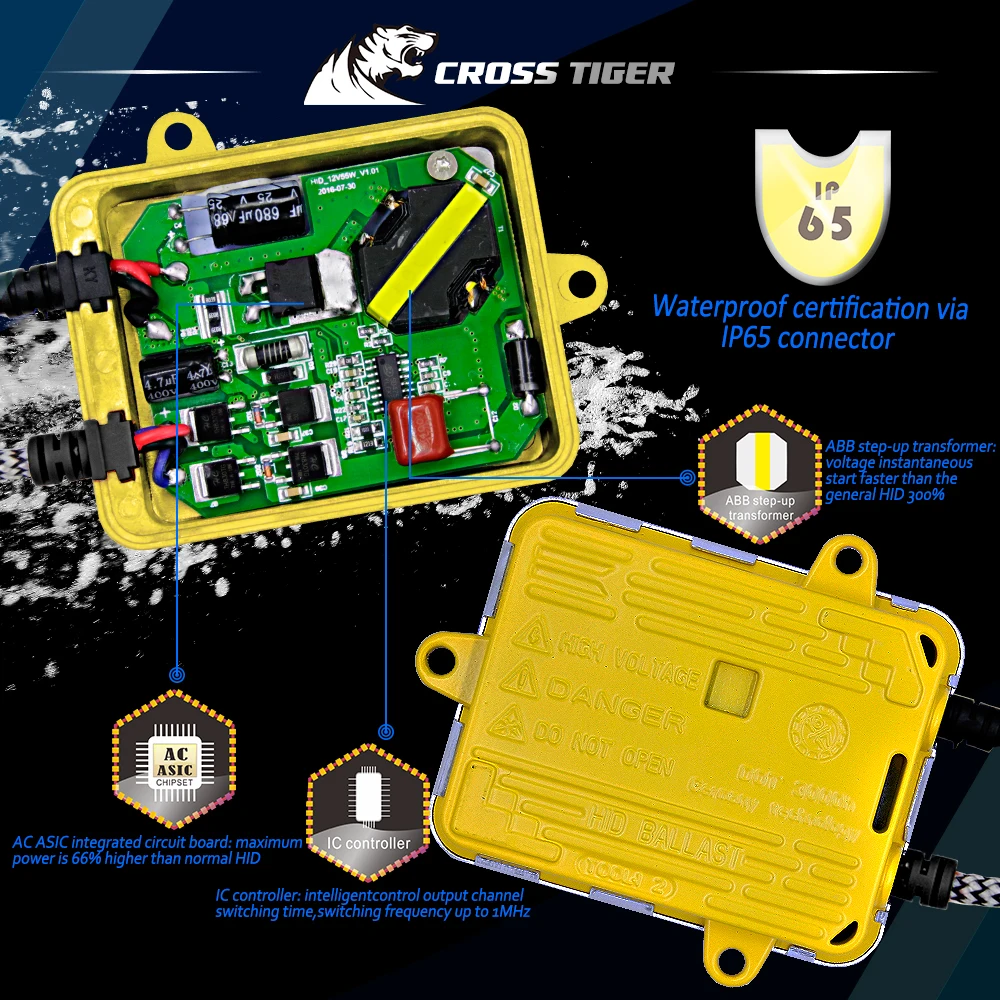 LOAUT Автомобильная H4 фара AC HID H1 H4 H7 H11 9005 HB3 9006 HB4 12 В противотуманная фара Автомобильная Hi/Lo луч 6000K 22000lm 220W GQS