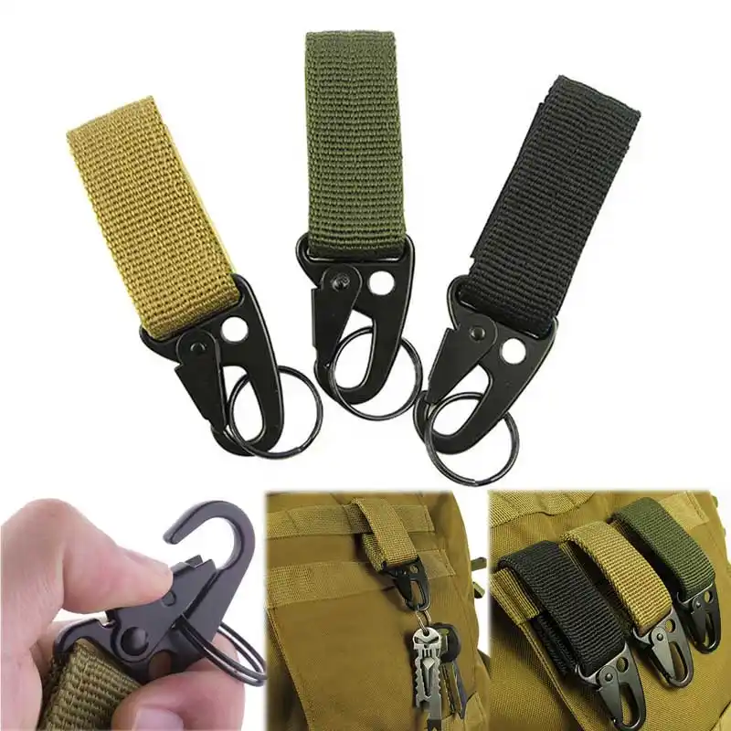 Molle Strap Schnalle Gurtband Hängen Nylon Schlüsselhaken Gürtel Karabinerhaken