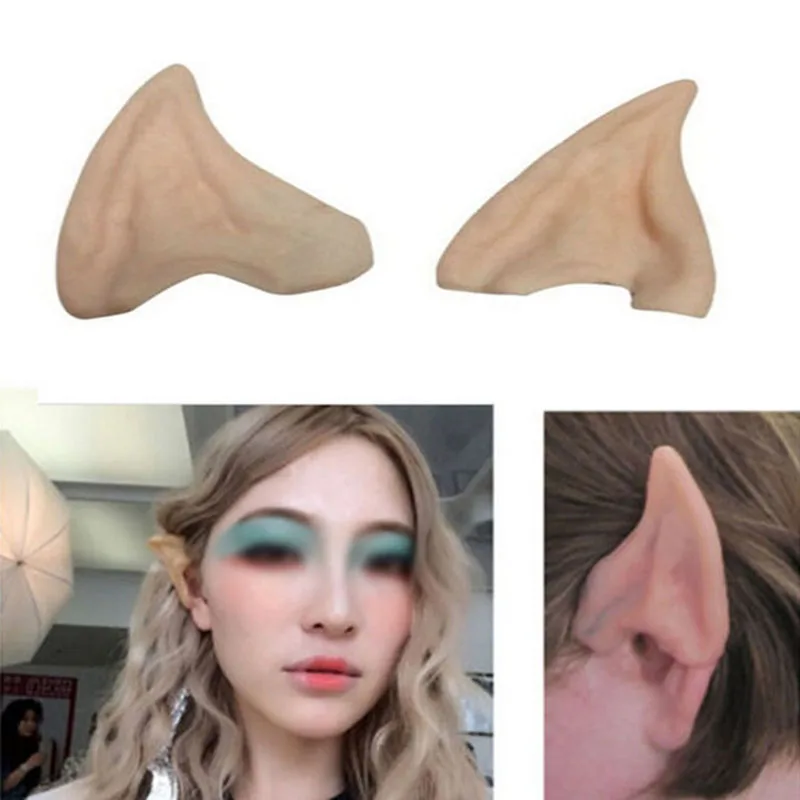 

1 Pair 5x6cm Event&Party Halloween Elf Ears Cos Supplies Dress Props False Ears Ears Goblin Vinyl Latex FUN TOYS Practical Jokes
