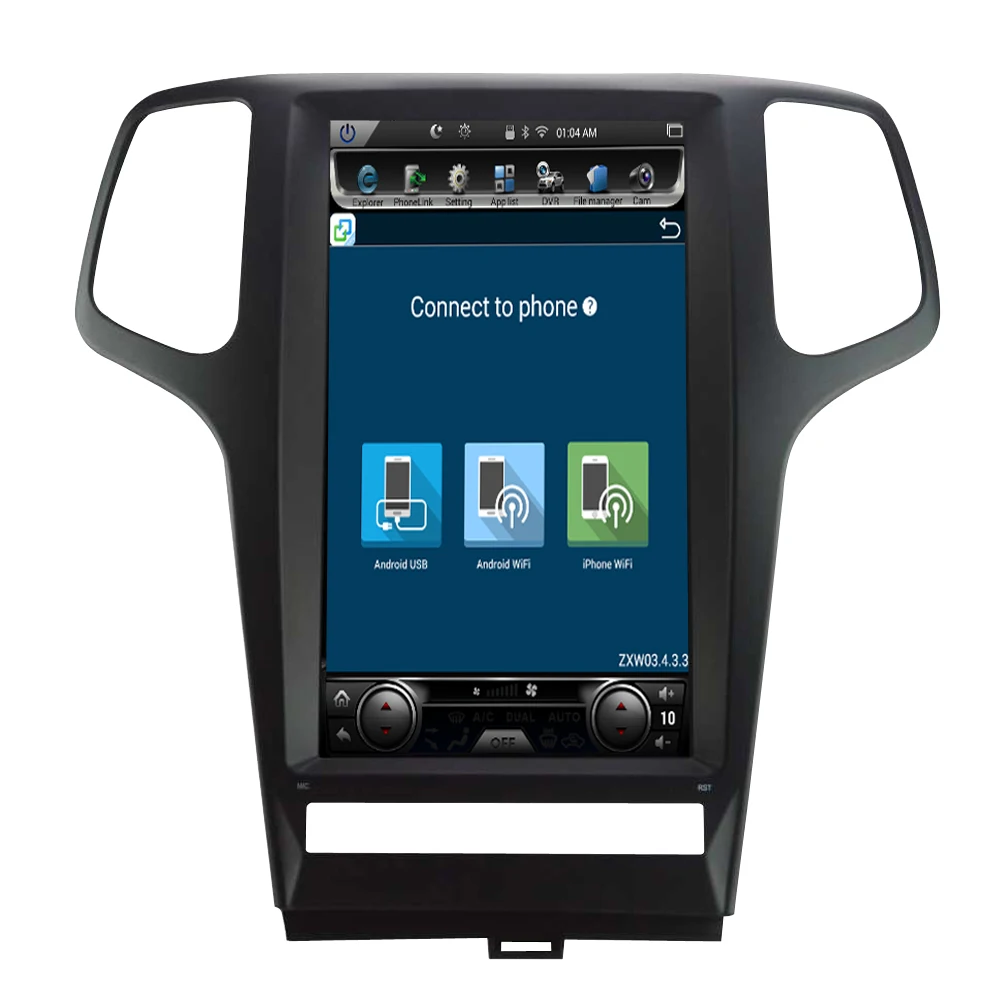 Вертикальный экран Android 6 0 автомобильный стерео DVD плеер для Jeep Grand Cherokee 2009 2013 GPS