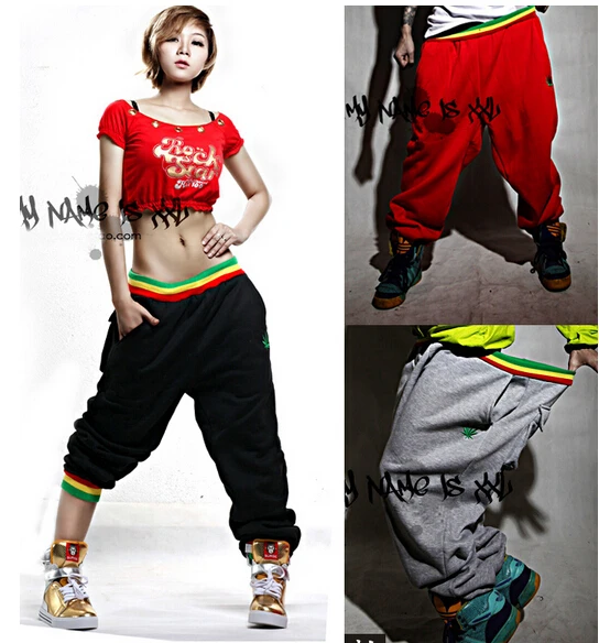 2014 Spring Winter New Hip Hop Girl Boys Street Dance Loose Pants Thin