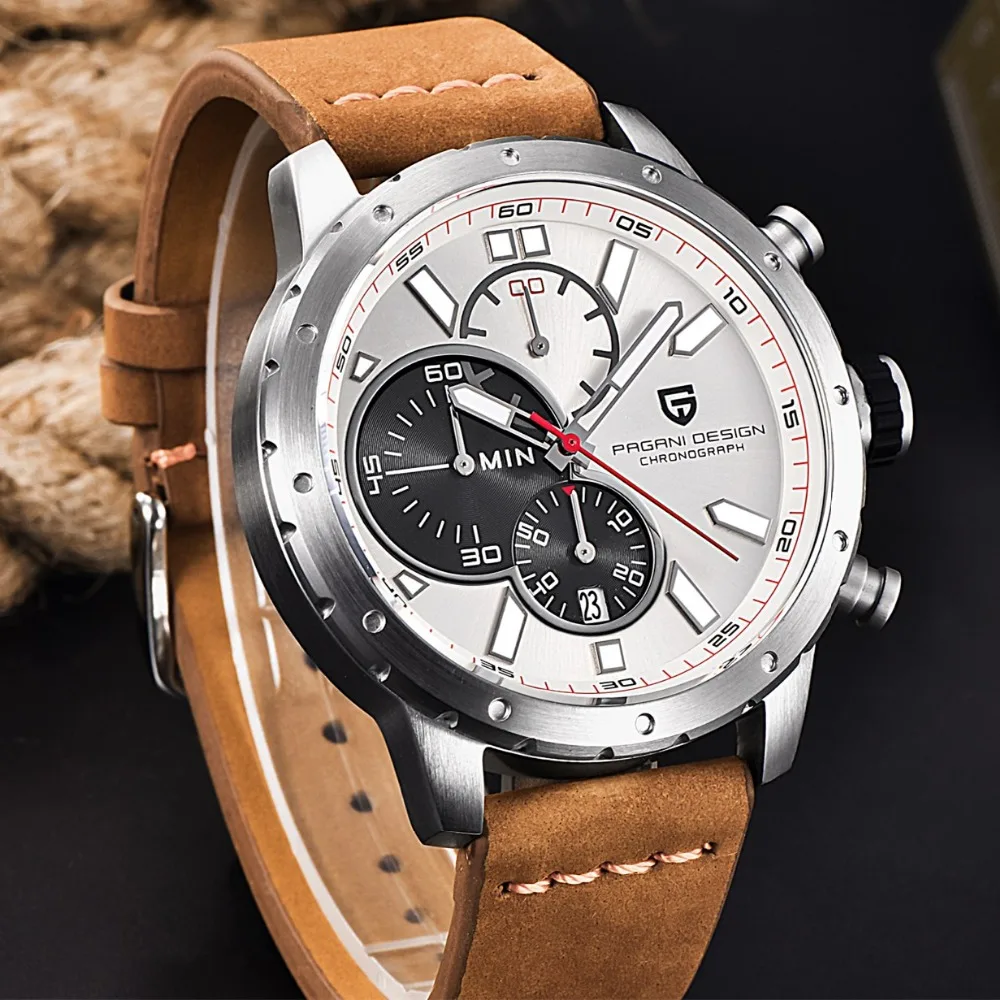 Prix pour Montres hommes étanche chronographe sport quartz montre de luxe marque pagani design montres militaires horloge relogio masculino Prix pour Montres hommes étanche chronographe sport quartz montre de luxe marque pagani design montres militaires horloge relogio masculino