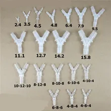 

5pcs PP Plastic Y Tube Connector Joiner Hose Pipe Fitting Water Segregator