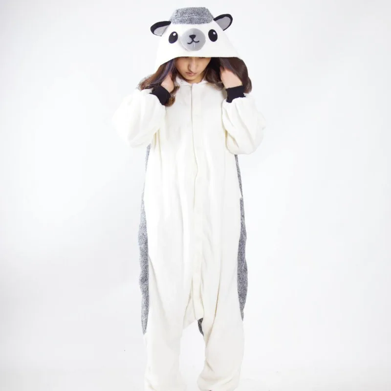 NORIVIIQ Adult Hedgehog Pajamas For Unisex Couple Cartoon Cosplay Animal Pyjama Winter Sleepwear Men Costume Home Pijama |