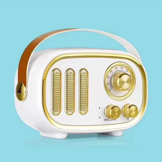 Ретро bluetooth колонки беспроводная винтажная звуковая коробка стерео Бас Сабвуфер