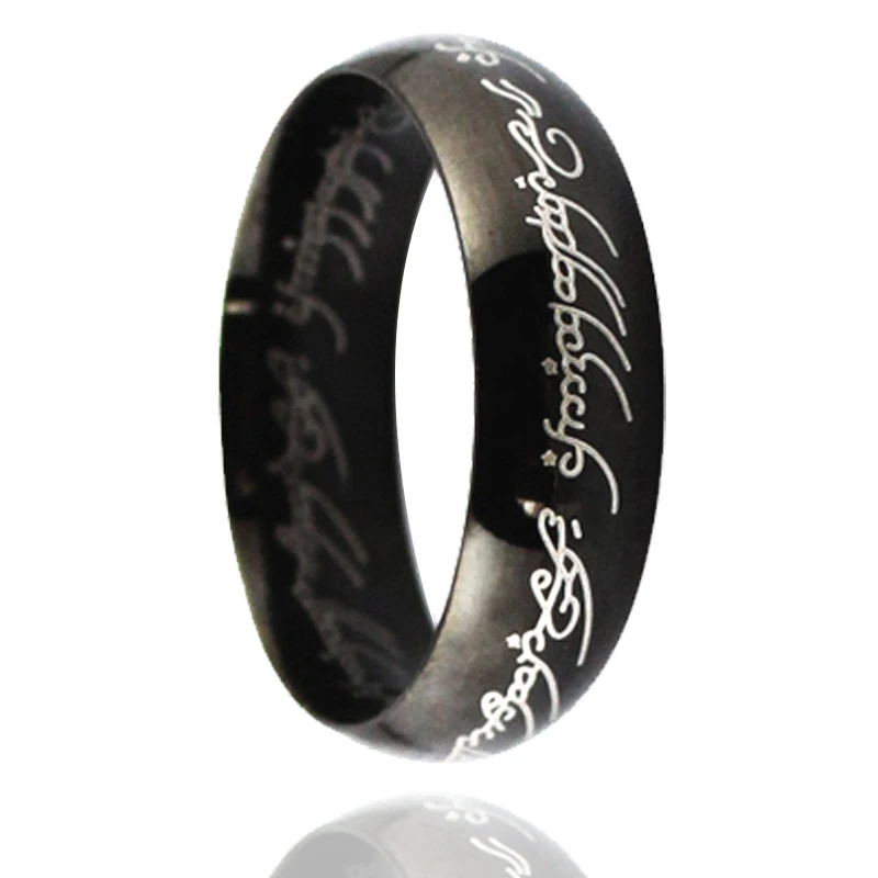 Shengmei мужские ювелирные изделия в стиле панк 316L нержавеющая сталь Золото Серебро буквы кольцо для мужчин Прямая Bague Homme SP347