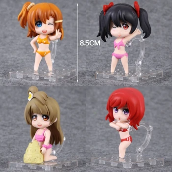 

NEW 4pcs/lot 8.5cm pvc Japanese anime figure lovelive Nico Yazawa/Honoka Kousaka/Kotori Minami action figure collectible