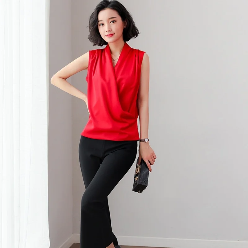 solid-color-women-tops-summer-2019-chemise-sleeveless-shirts-female-korean-office-wear-business-basic-feminine-blouse-dd2092