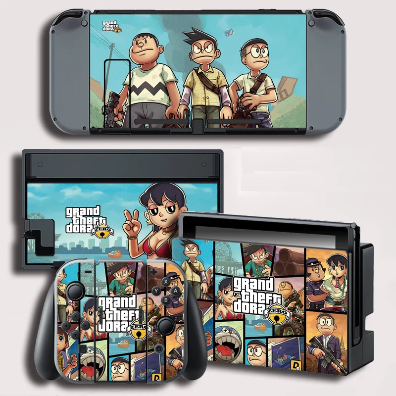 Виниловая обложка наклейка кожаная для Doraemon skins игровой консоли Nintendo Switch + на